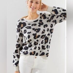 Classic LOFT Leopard Print Sweater Size Small